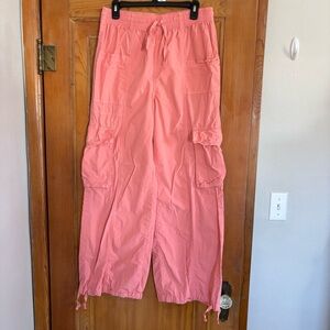 Aerie Pink Elastic Waist Pants